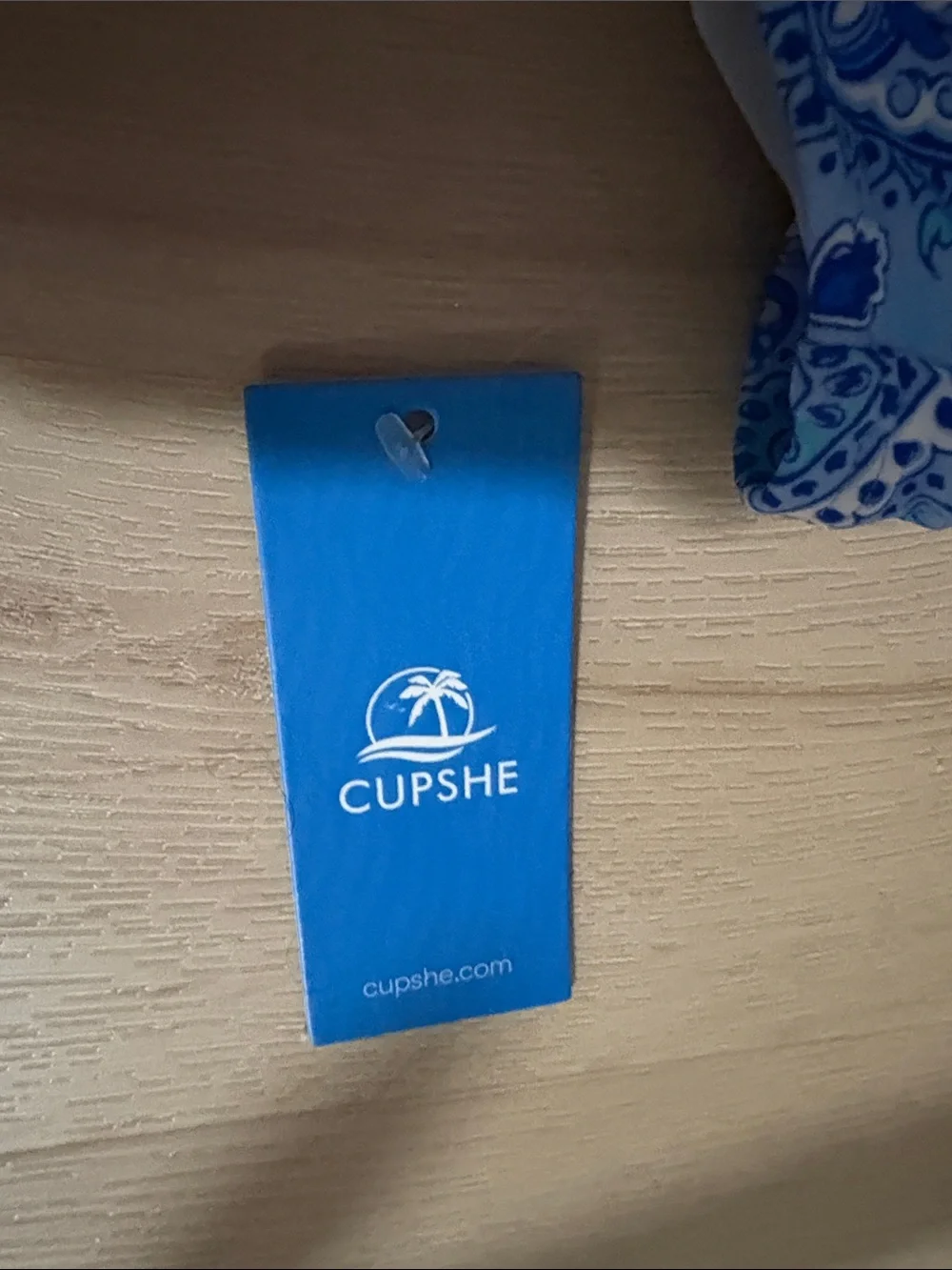 Cupshe Bright Blue Paisley Bikini Set - Picture 6 of 12
